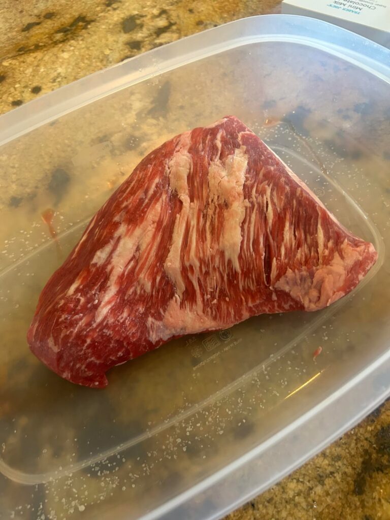 Inverse seared smoked Tri Tip