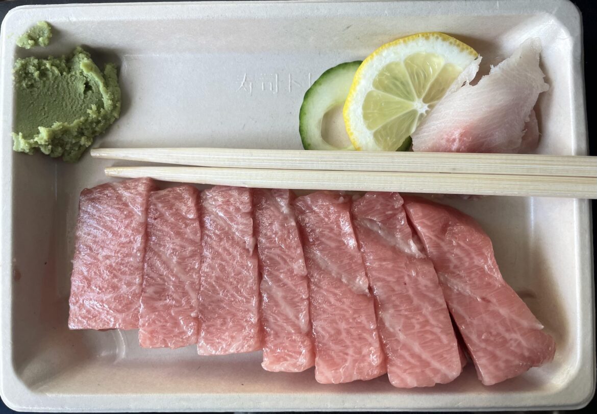 Some people sneak snacks in the pantry. I sneak O-toro in the car.