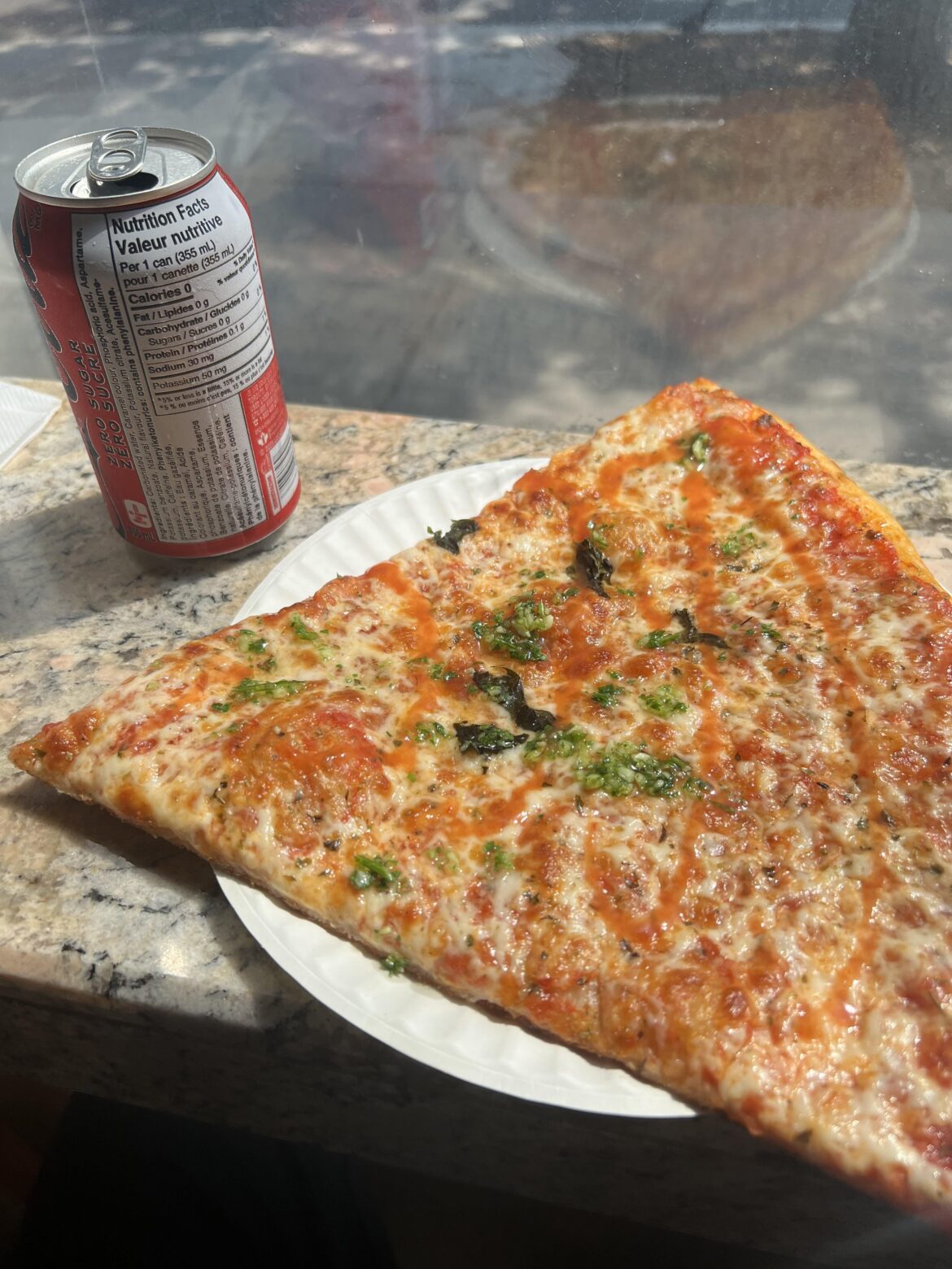 Got lucky with a GIGA Margherita slice at Fresca - $5