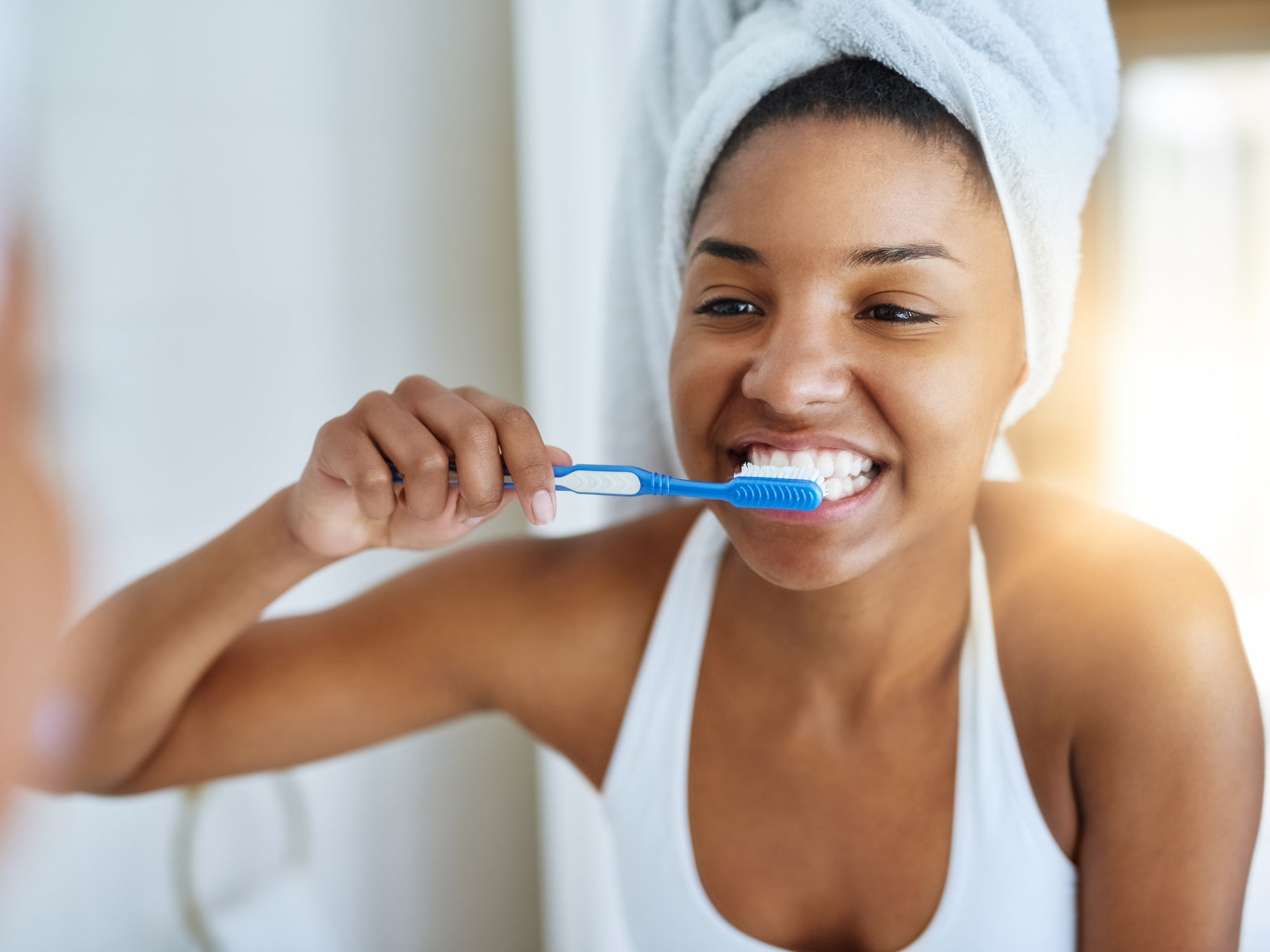 Gum disease is caused by a build-up of plaque on the teeth, according to the NHS