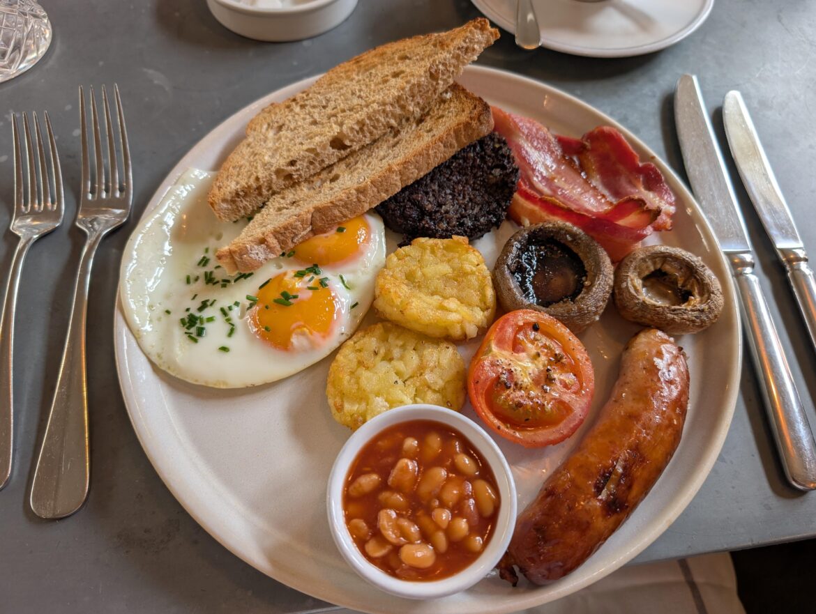 The hash browns were soggy but otherwise pretty decent