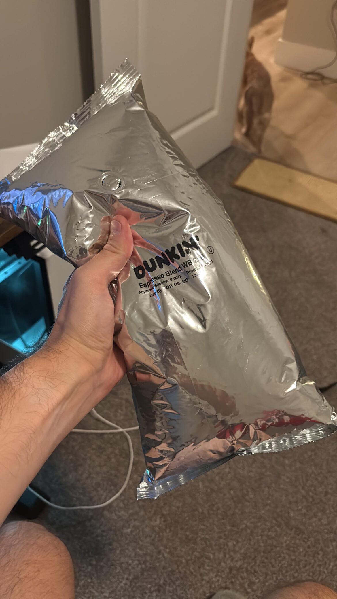 Not sure Dunkin’ was supposed to sell me this bag of beans… Not sure Dunkin’ was supposed to sell me this bag of beans…