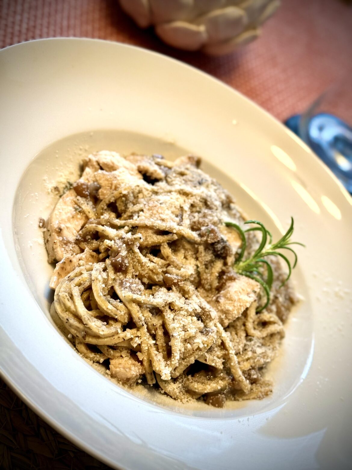 Chicken and Mushroom Truffle Tagliolini