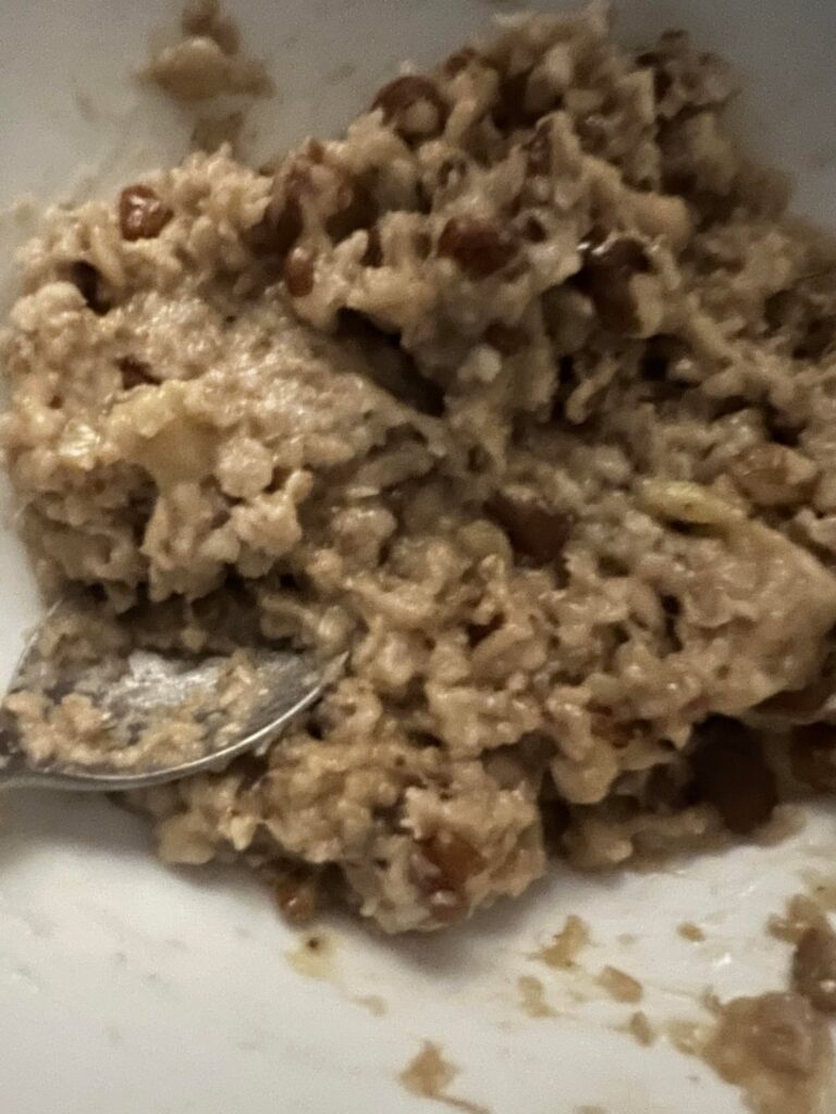 Banana nut oatmeal & sourdough toast. It’s what’s for breakfast today!