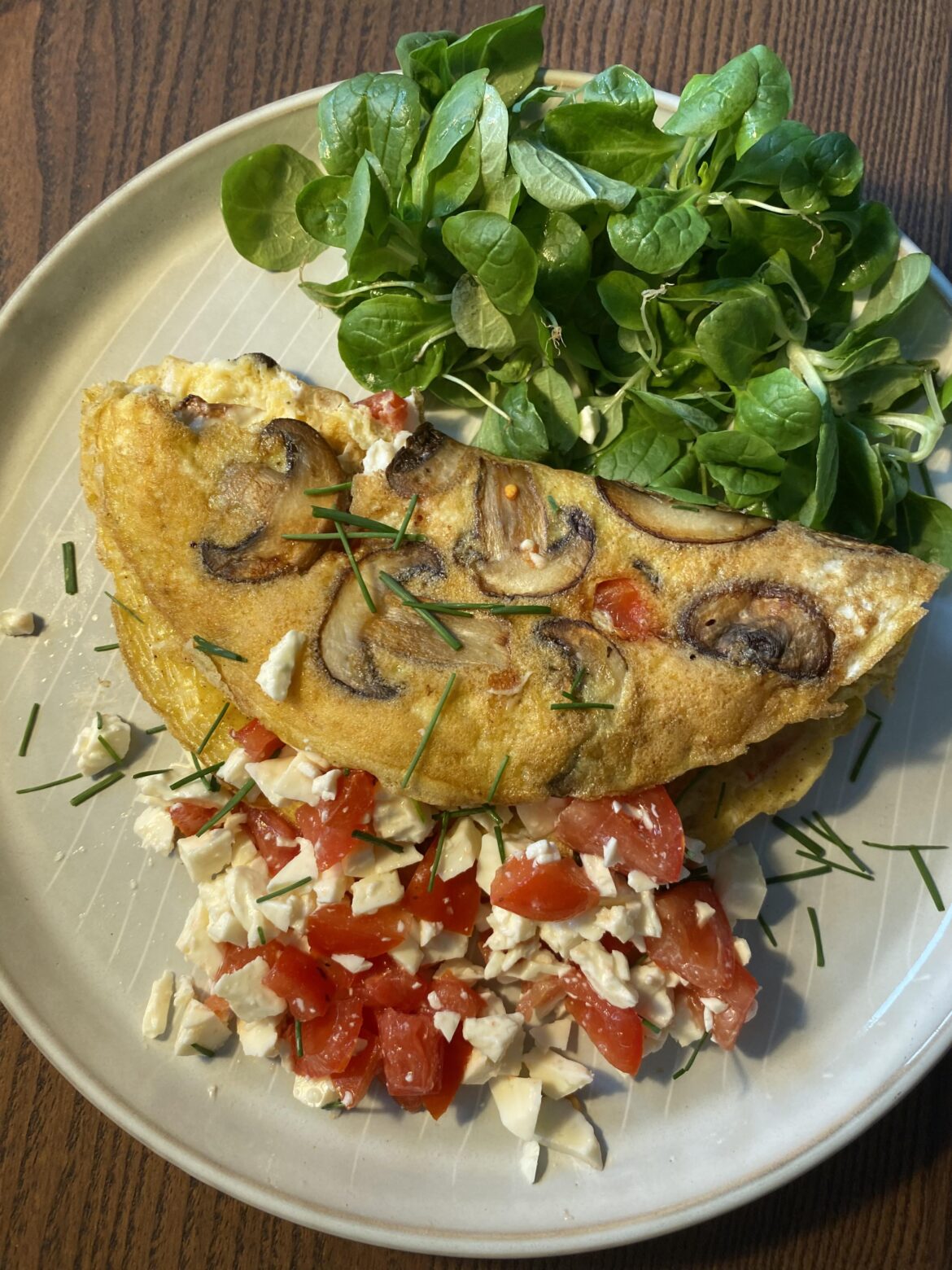 mushroom omlette (~300 kcal)