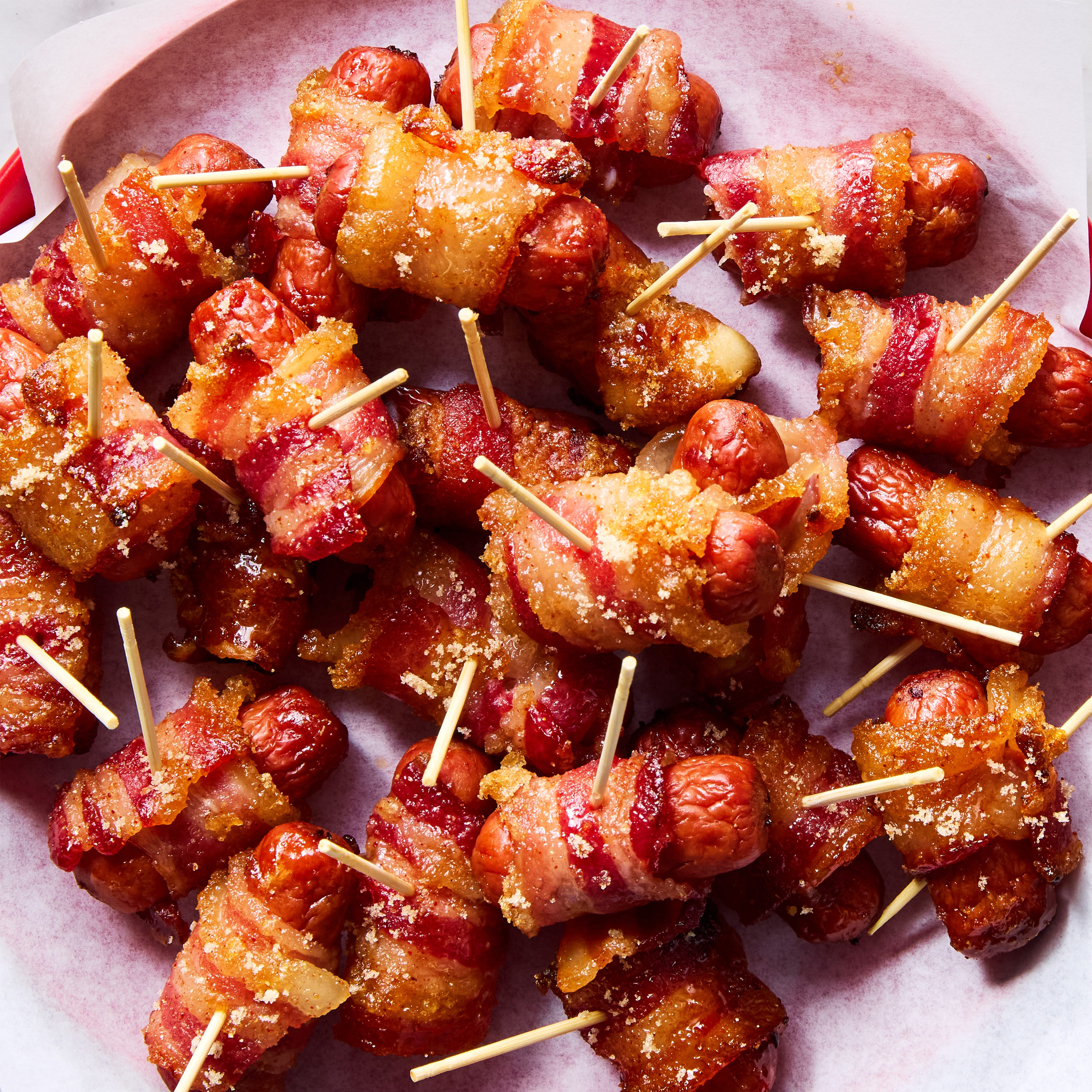 little smokies wrapped in candied bacon