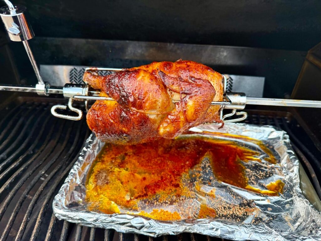 Busted out the rotisserie attachment, not sure why I don’t use this more.