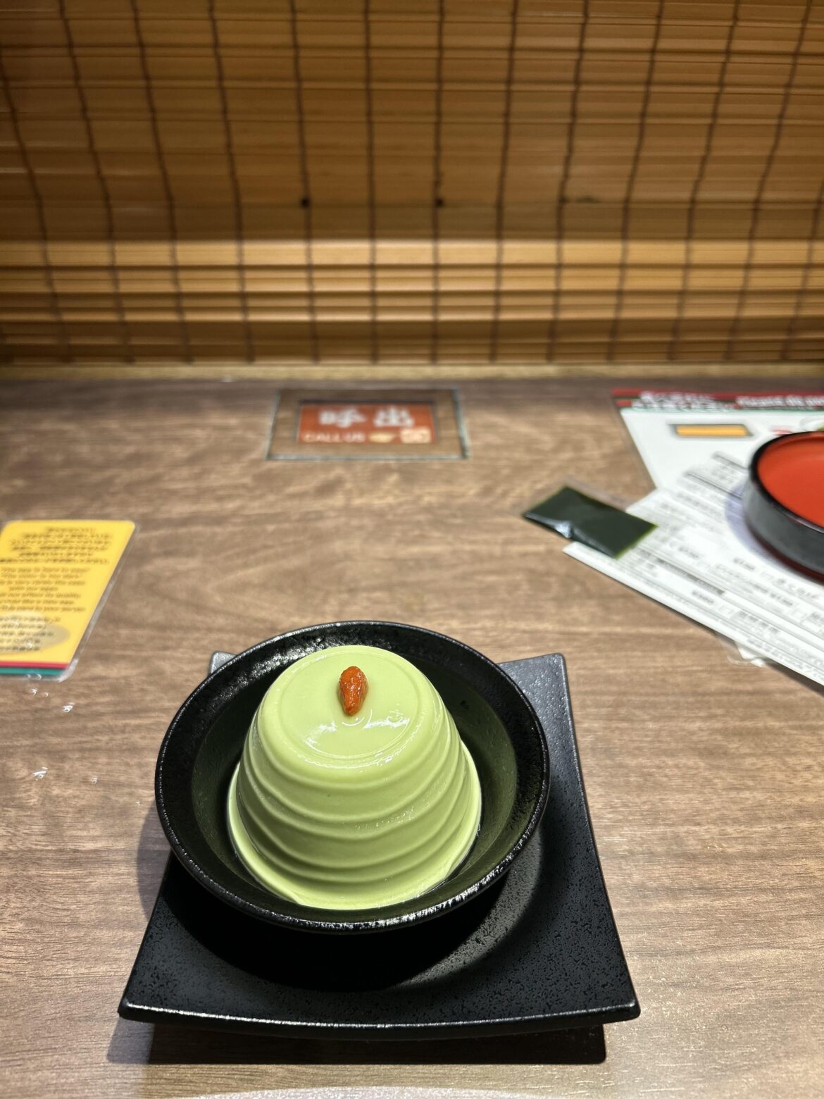 Great to have after a Ramen! Matcha green tea pudding