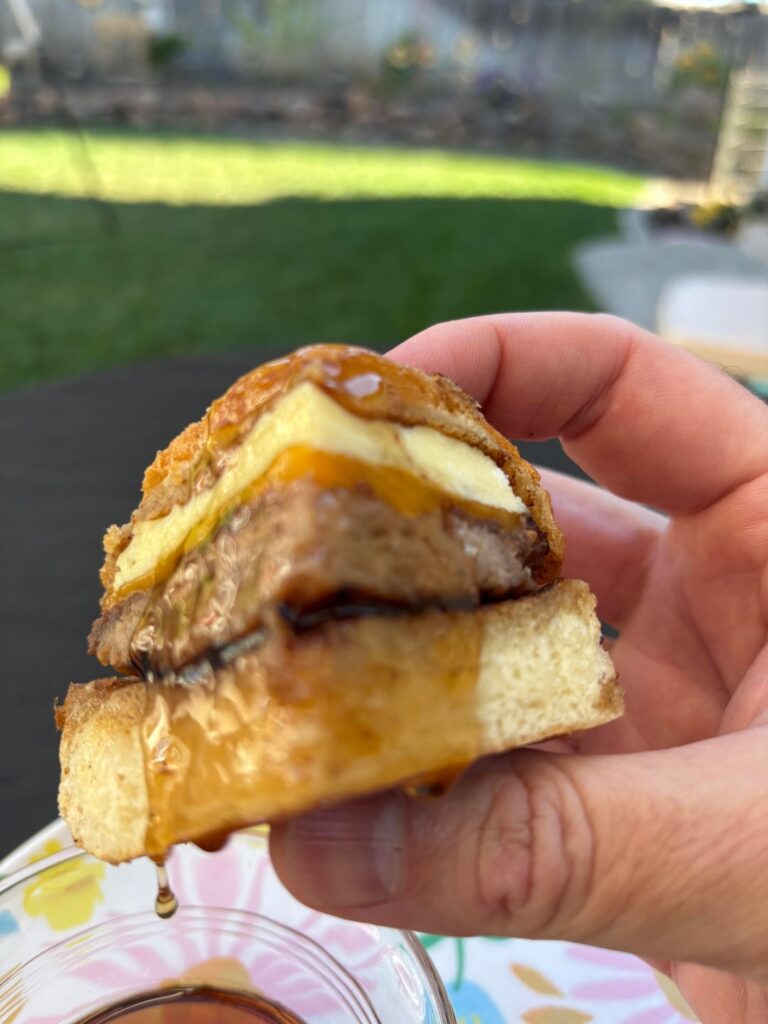 French toast breakfast sliders