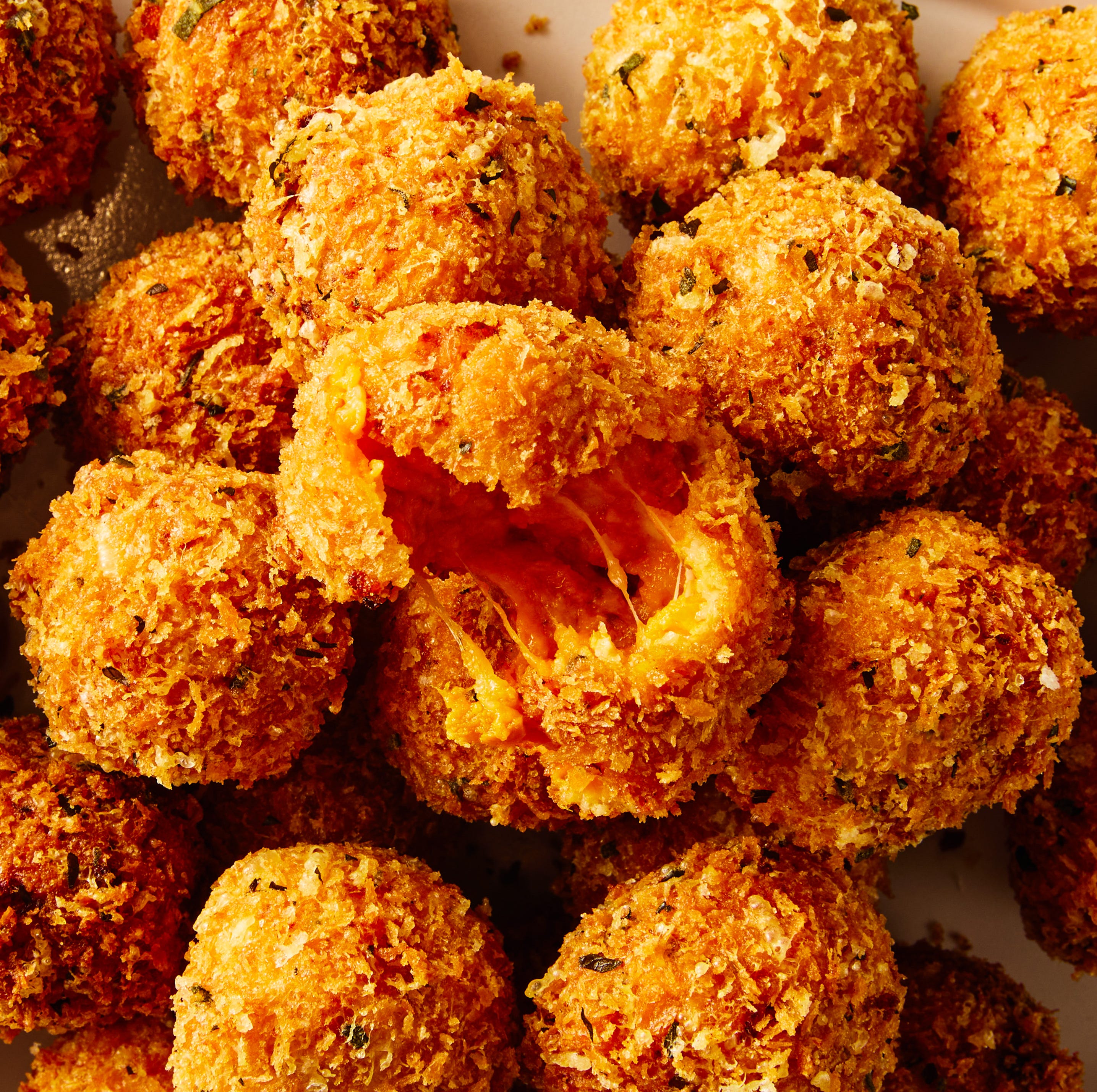 fried cheesy sweet potato bites