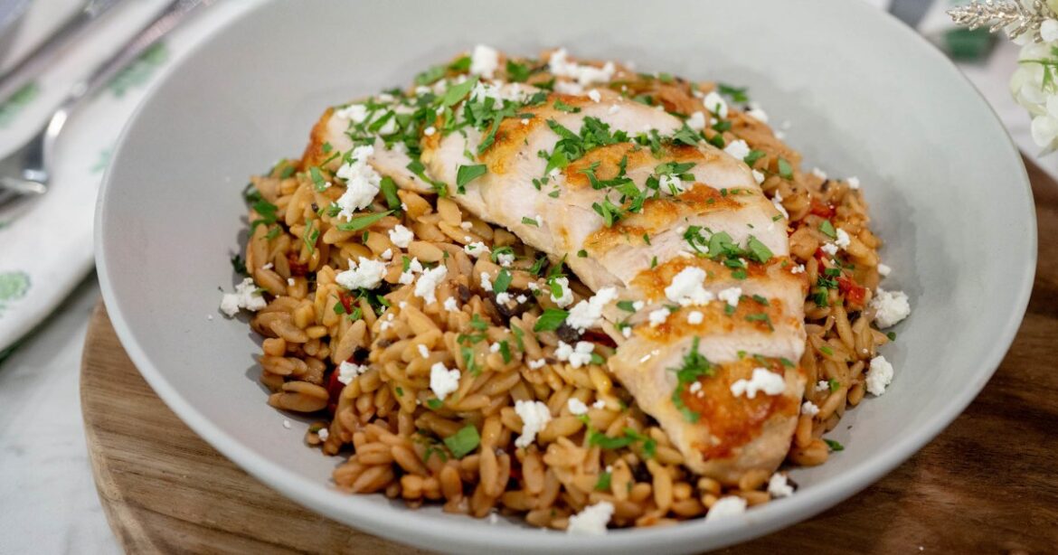 Mediterranean Chicken with Orzo Recipe