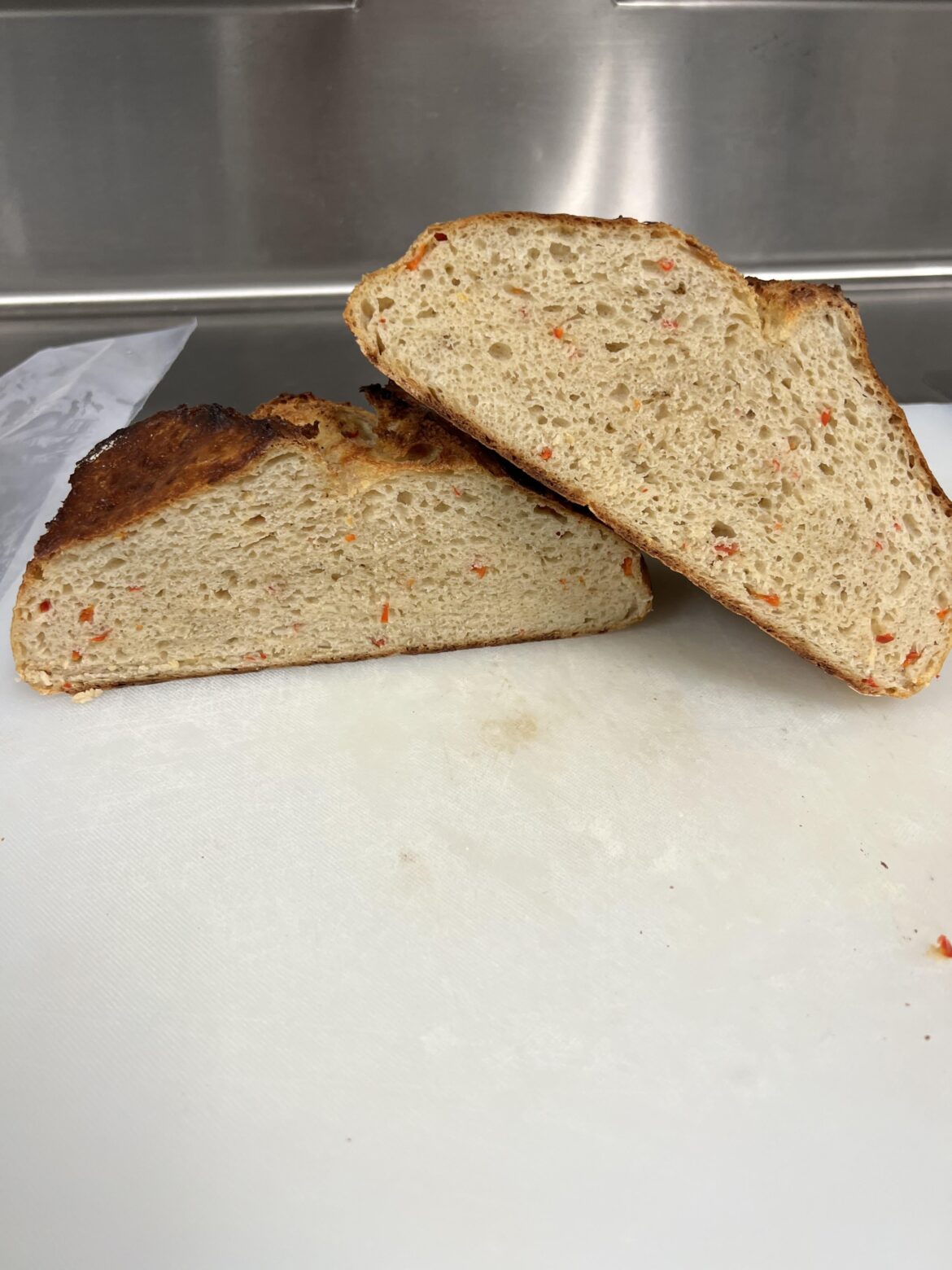 Smokey ghost pepper Parmesan bread Smokey ghost pepper Parmesan bread