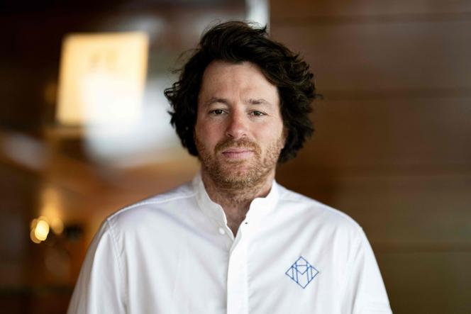 French chef Jean Imbert poses during a portrait session on the sidelines of the 77th edition of the Cannes Film Festival at the Martinez Hotel in Cannes, southern France, on May 20, 2024.