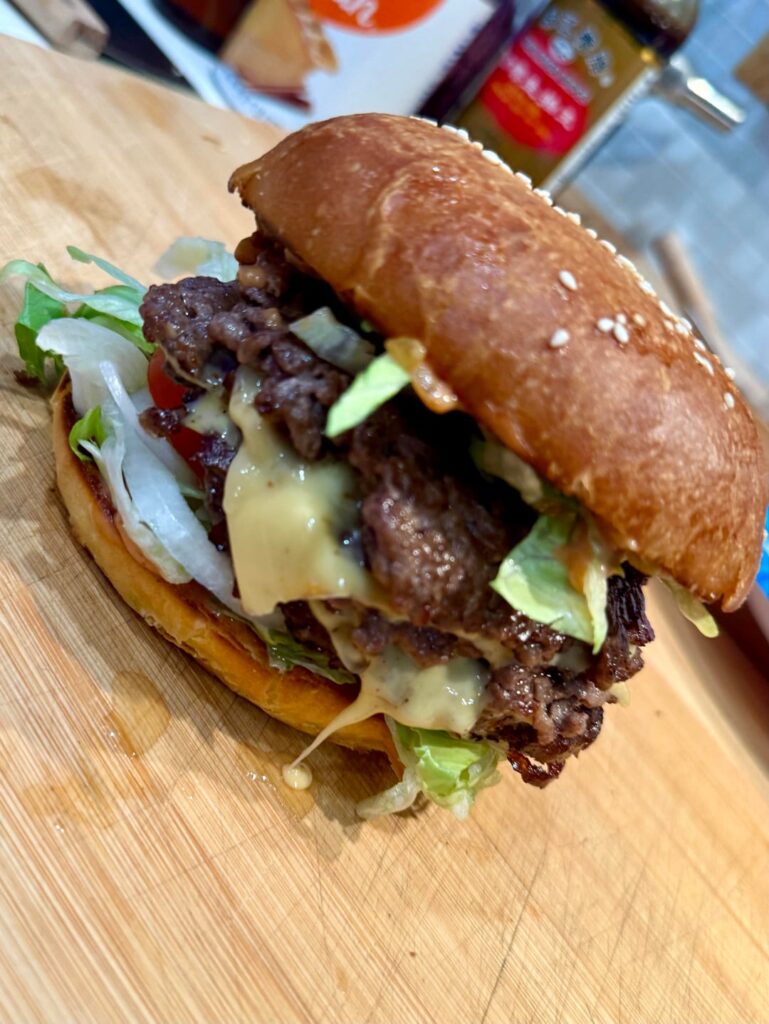 Last night's smashburgers featuring my first ever homemade buns.