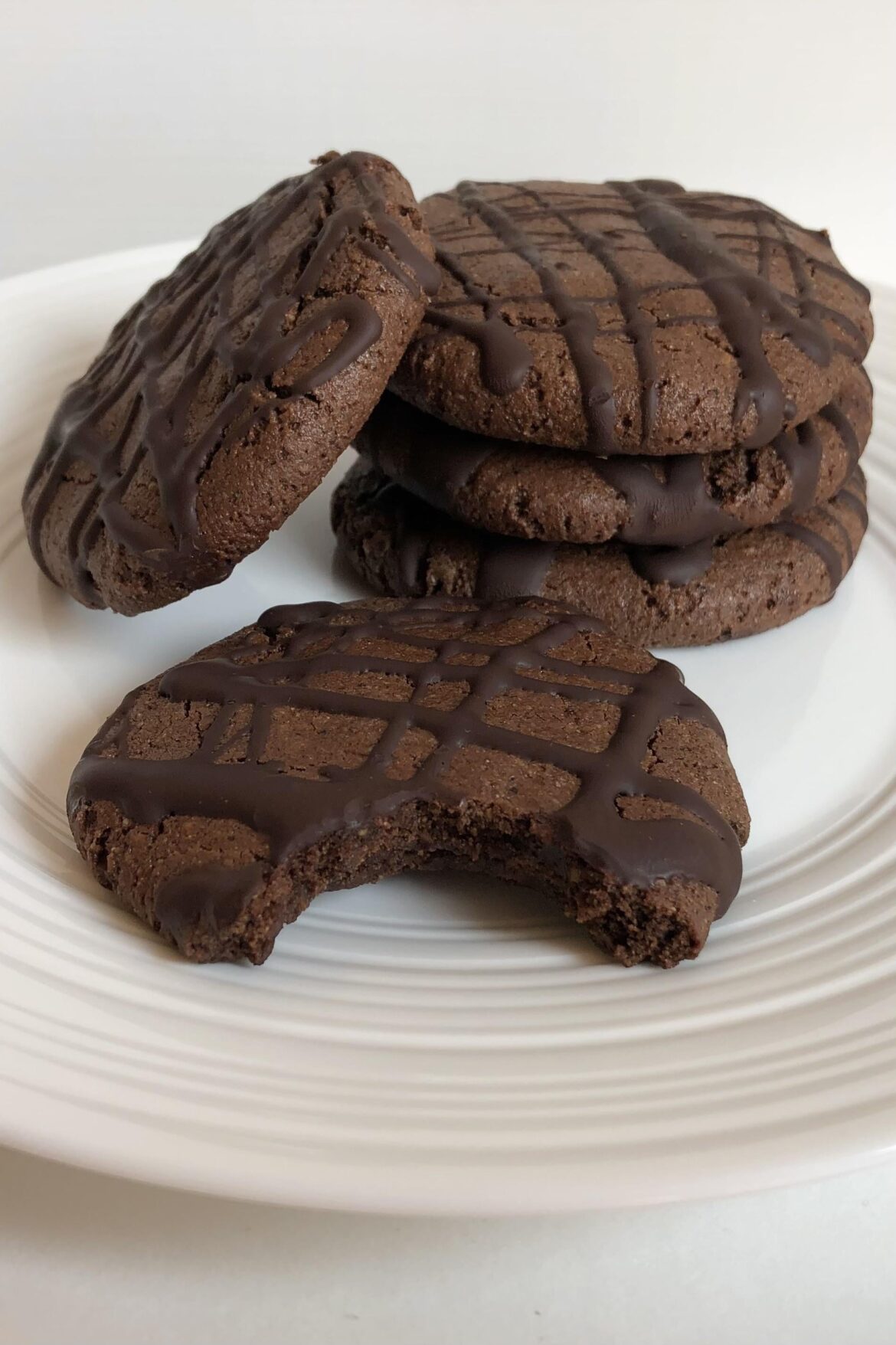 Chocolate cookies made with buckwheat flour