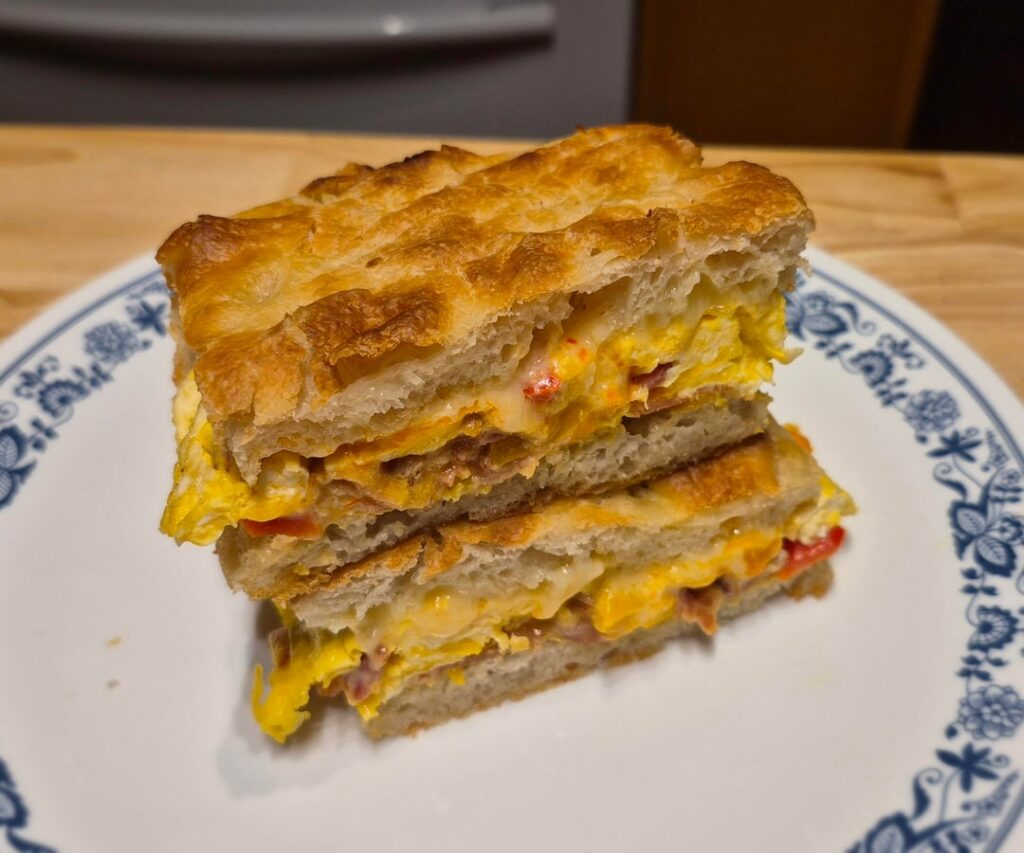 Sandwiches on my homemade Focaccia