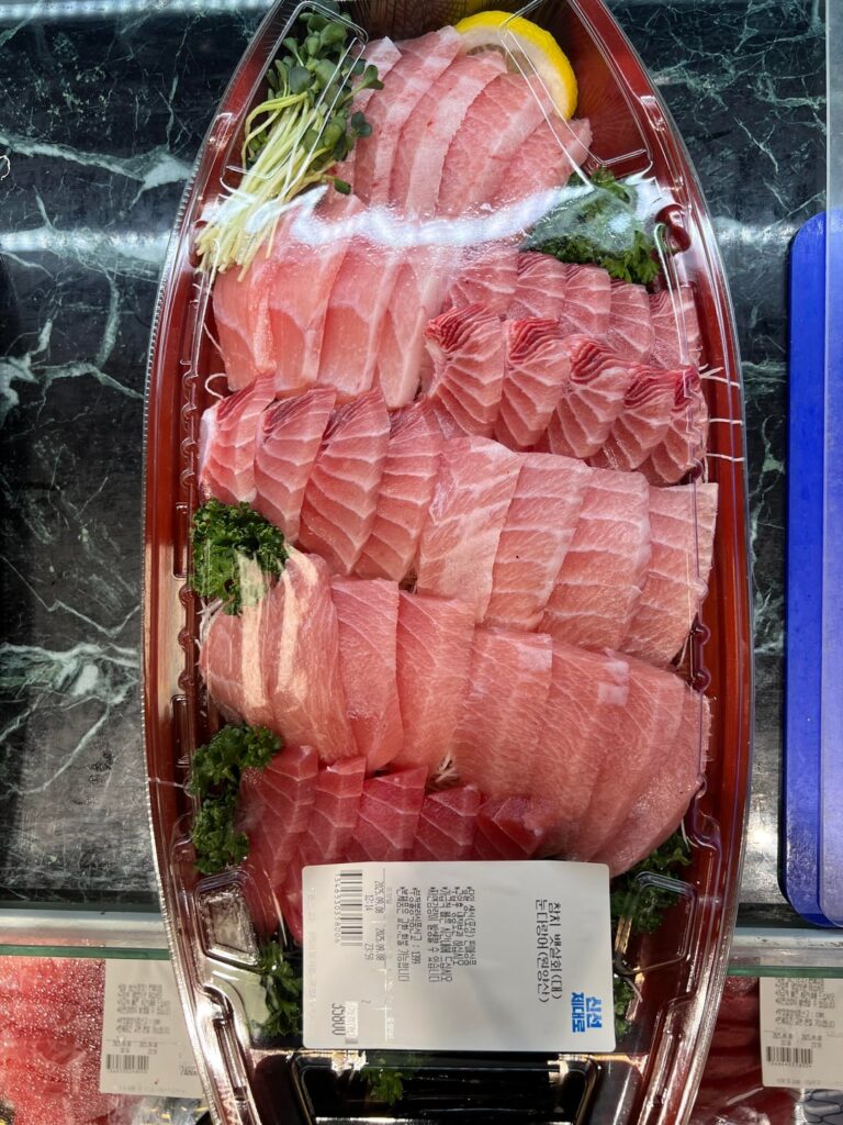 Sashimi prices in Korea