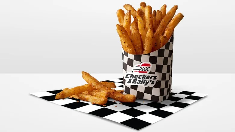 A sleeve of seasoned fries from Checkers and Rally's