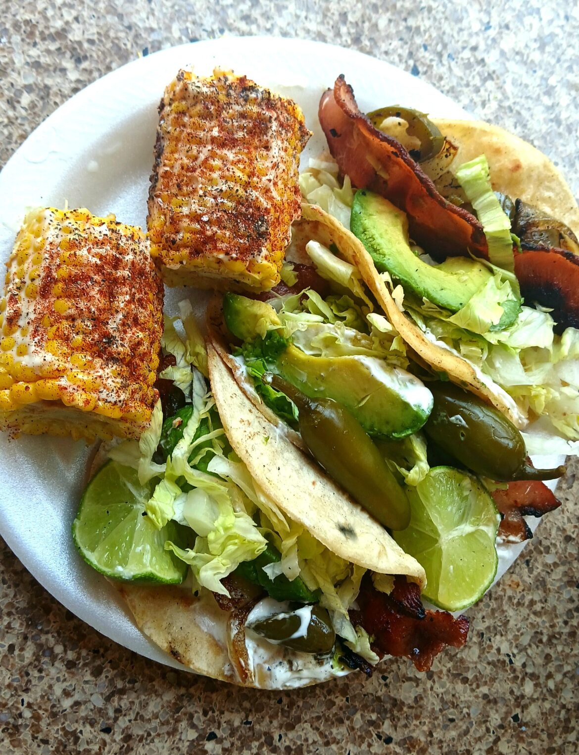 (Homemade) Bacon 🥓, Grilled Onion & Pepper Tacos 🌮 15 minute meal (Homemade) Bacon 🥓, Grilled Onion & Pepper Tacos 🌮 15 minute meal