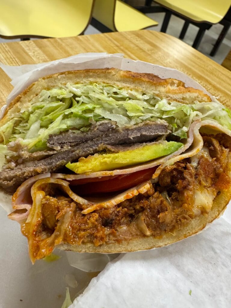 Cubana Torta and tacos dorados from Guadalajara in Az