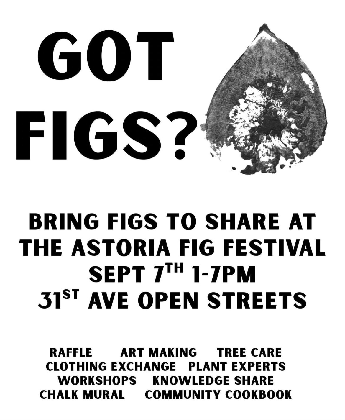 Astoria Fig Festival! Bring figs!!!