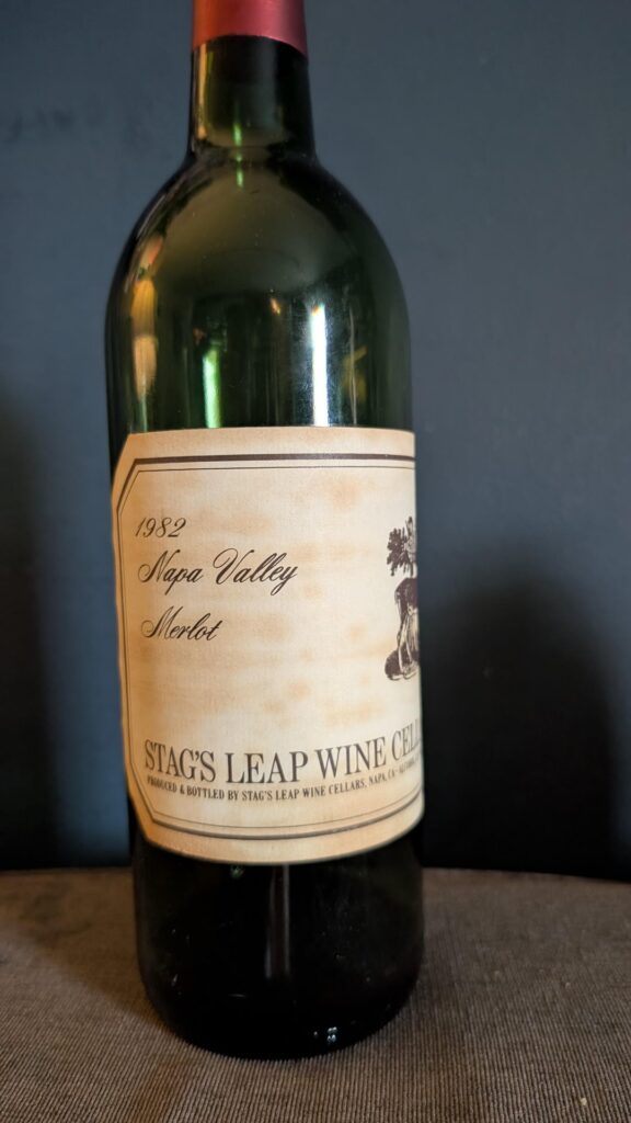 1982 Stag’s leap wine cellars Merlot 1982 Stag's leap wine cellars Merlot