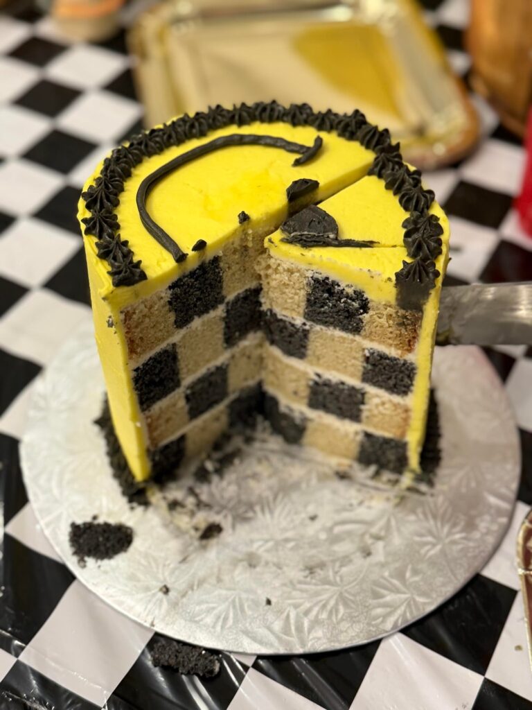Made my first checkerboard cake!! 💛
