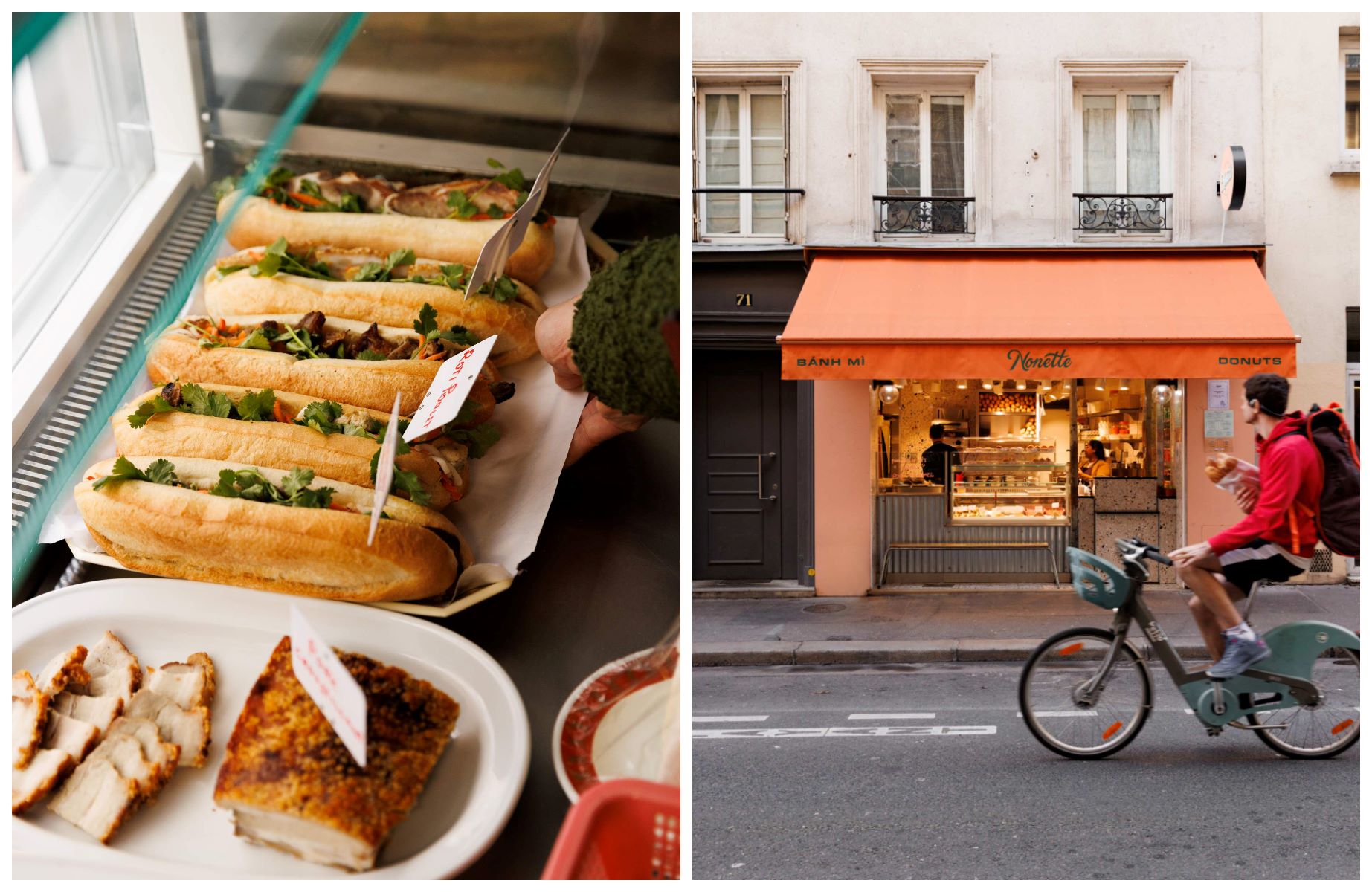 Food to go is adding new energy to the city’s food scene. © (L) Bánh mìs @socialfood / (R) Nonette Store
