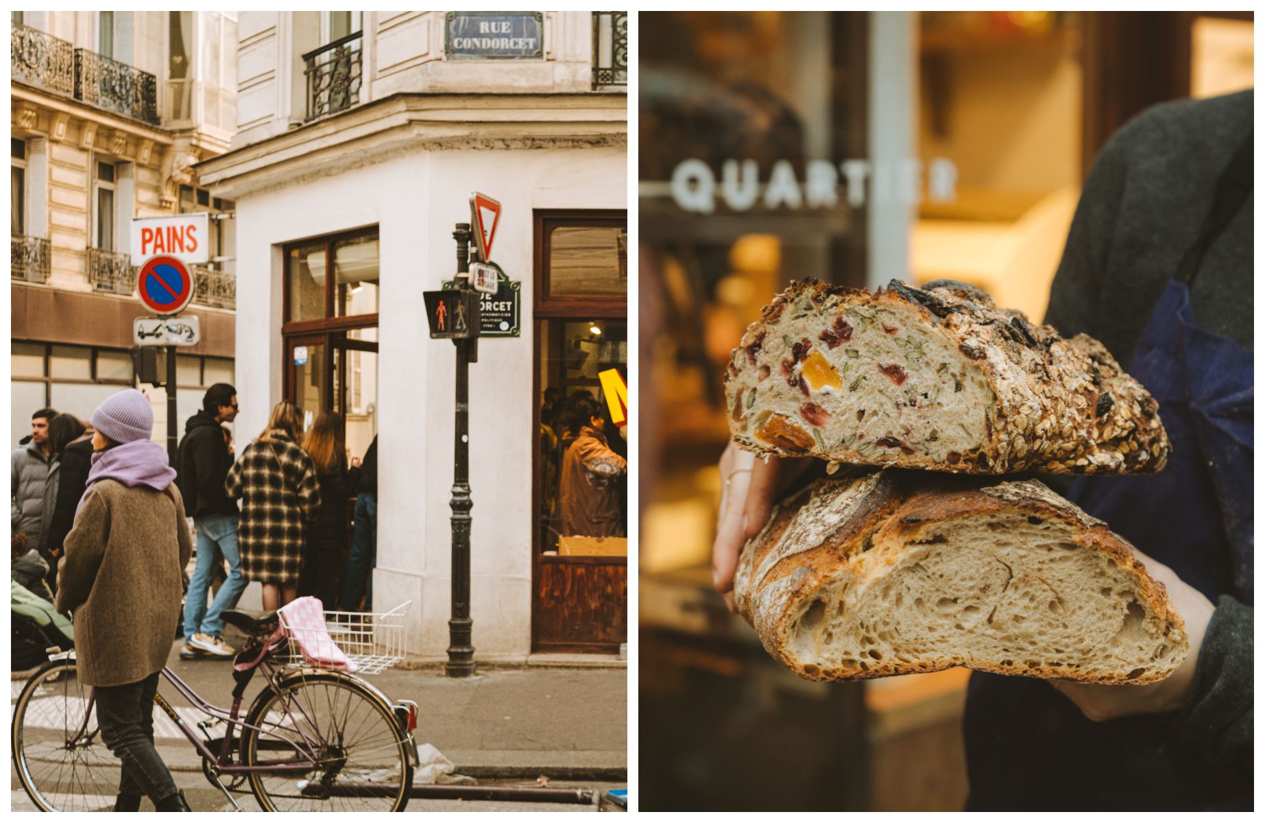 In Paris, every corner bakery tempts with artisanal breads, like at Mamiche in Pigalle. © Joann Pai