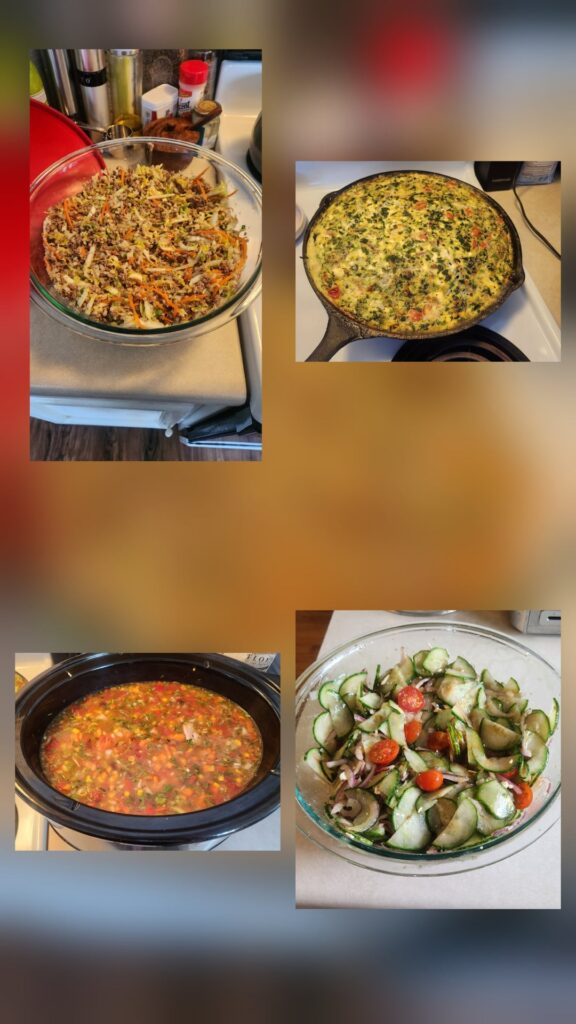 Meal prep for the week, inspired by this sub