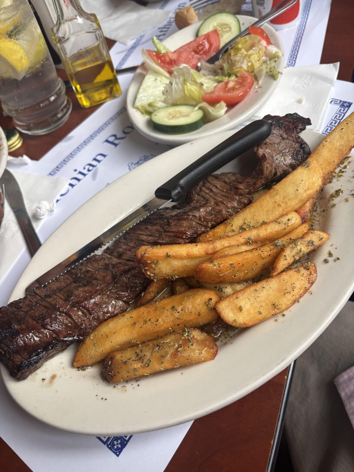 My favorite steak in Chicago at The Athenian Room.