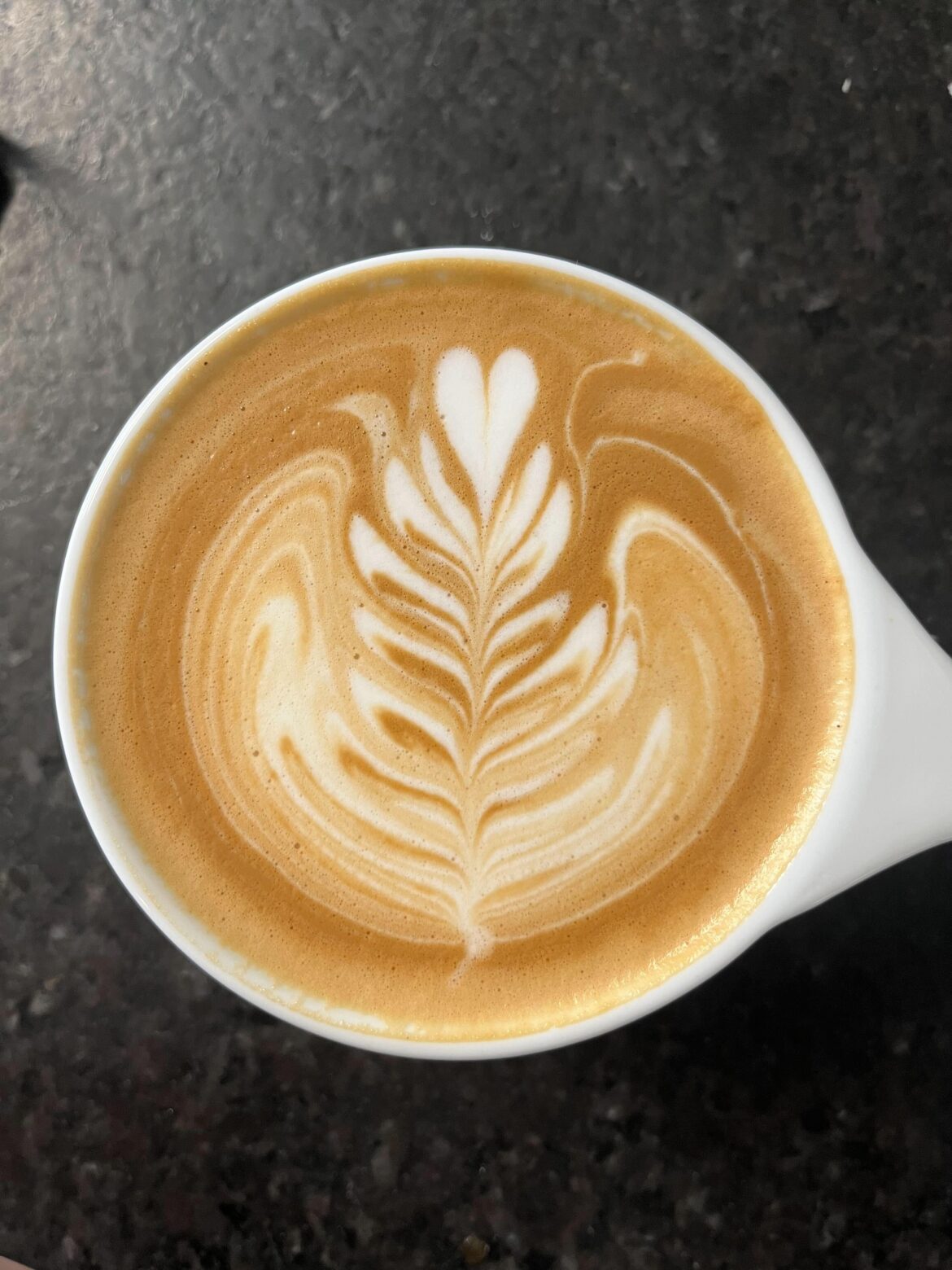 Morning Pick-Me-Up: Rosetta finished off with a heart