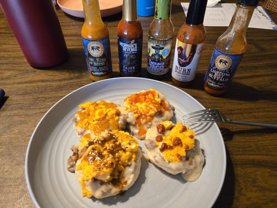 Breakfast for dinner with the gang