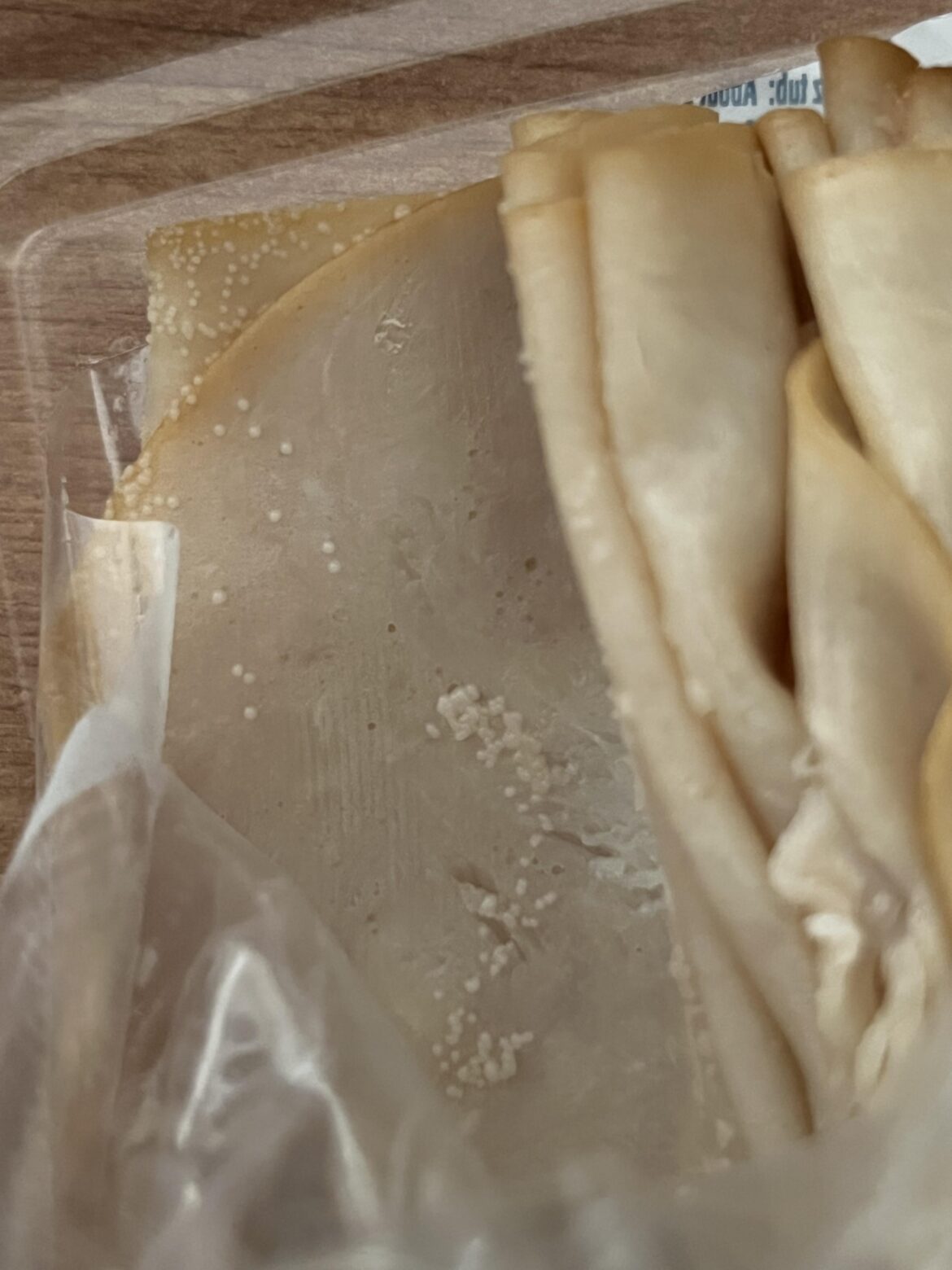 White spots on deli turkey