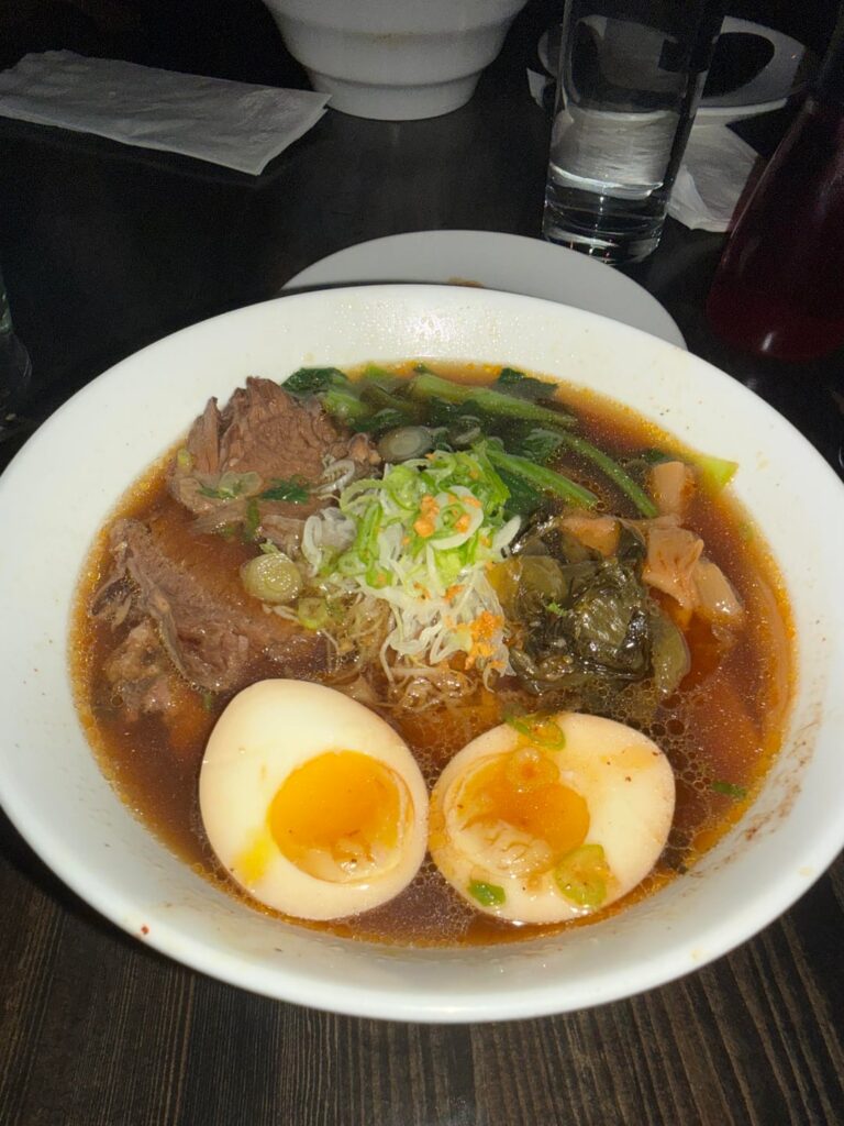Short rib ramen at Ani ramen in Jersey city NJ