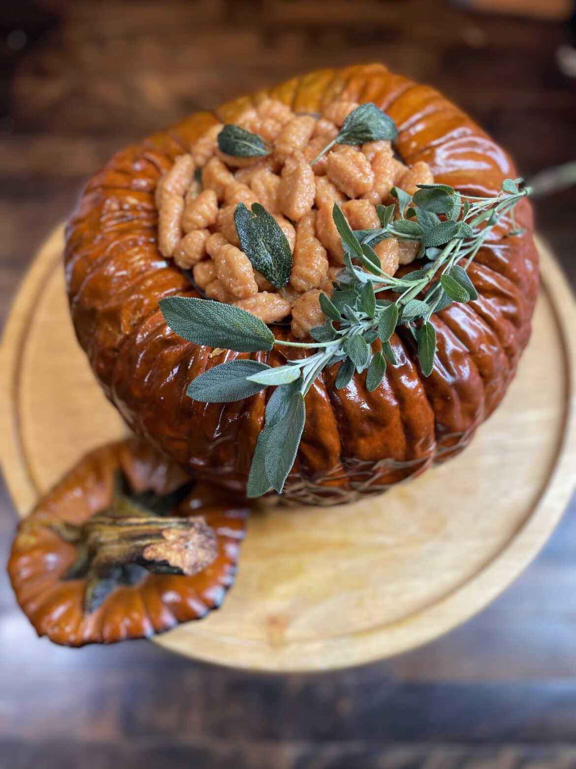 Pumpkin Gnocchi in the actual pumpkin Pumpkin Gnocchi in the actual pumpkin