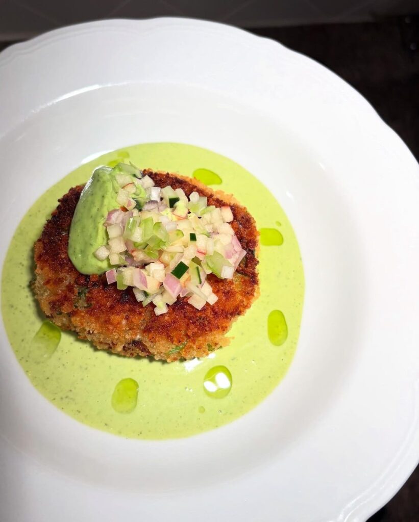 Striped Bass, Avocado, Apple, Cucumber