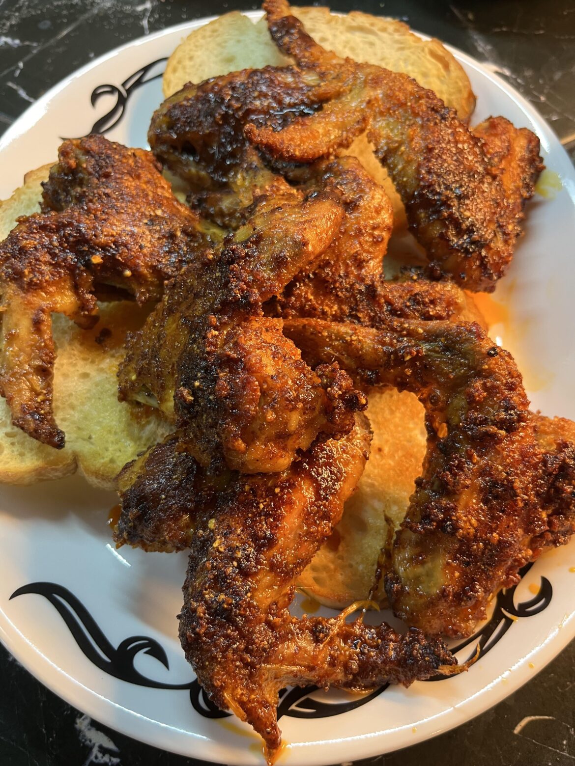 Oven fried Nashville Hot wings