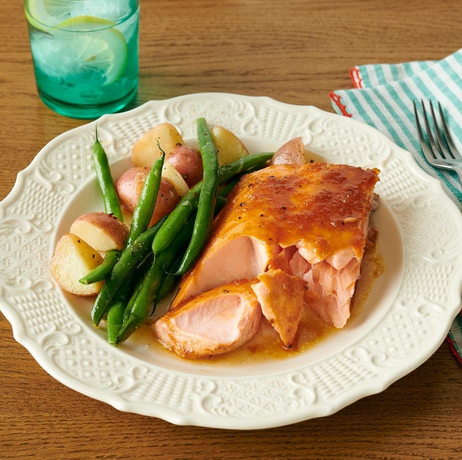 fall recipes apple cider glazed salmon