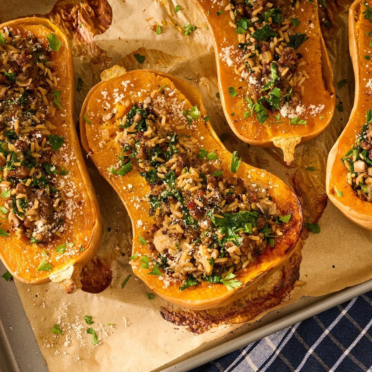 fall recipes stuffed butternut squash