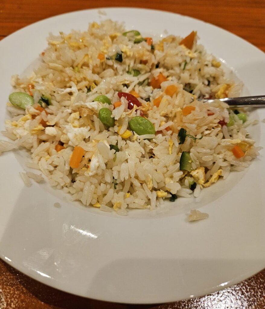 lifehack: only eat half of your egg fried rice at lunch so you can fire it up in the evening with a can of spicy nuris