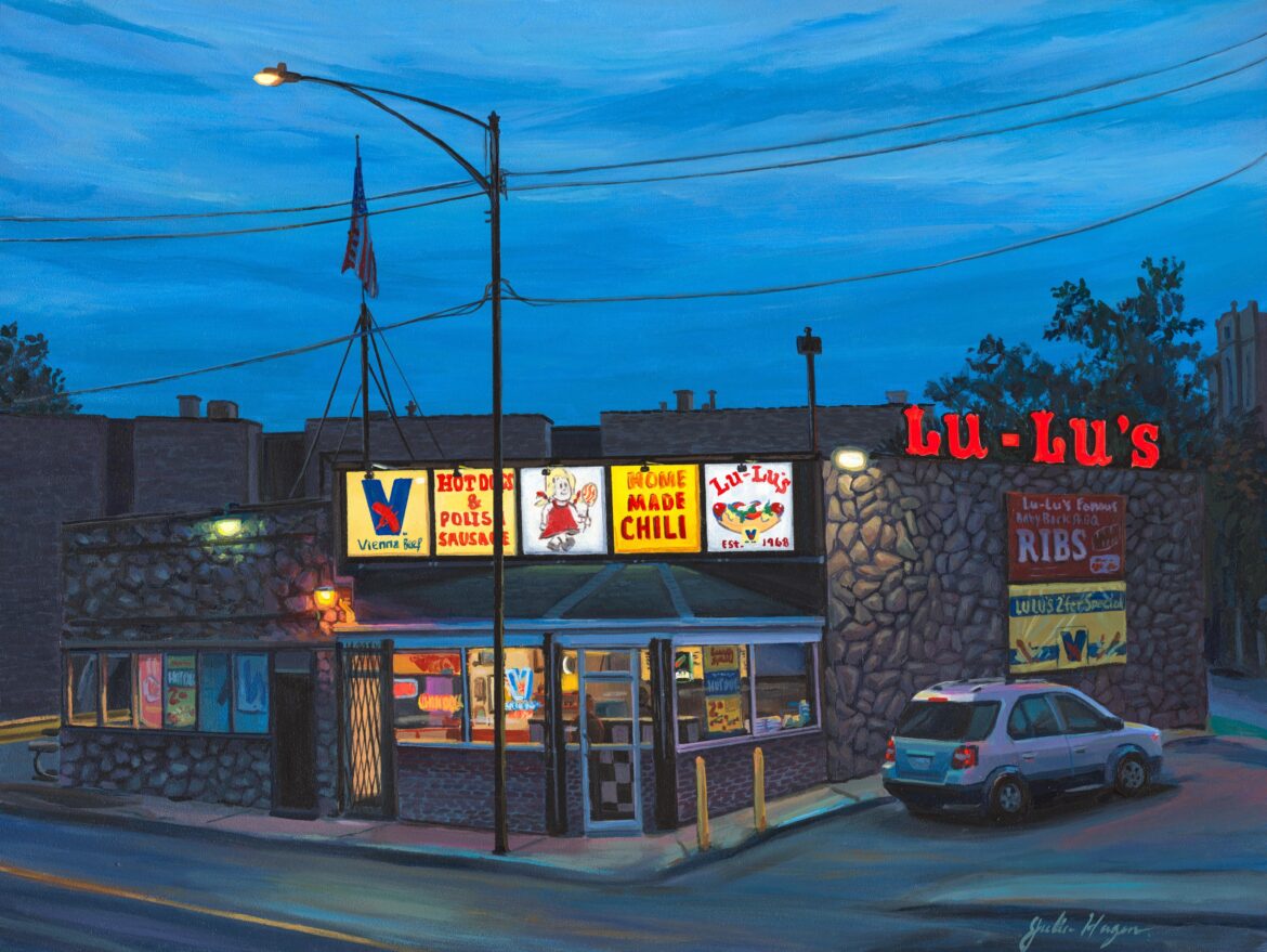 This week I painted LuLu's Hot Dogs in Tri-Taylor 🌭 What your go to order at LuLu's? And what stands should I paint next?