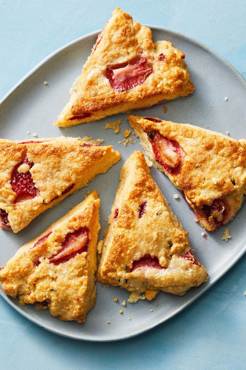 finger foods air fryer strawberry thyme mini scones