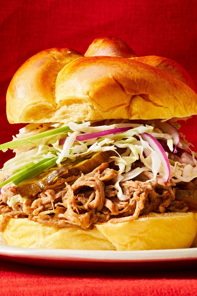 best finger foods applesauce pulled pork sandwiches