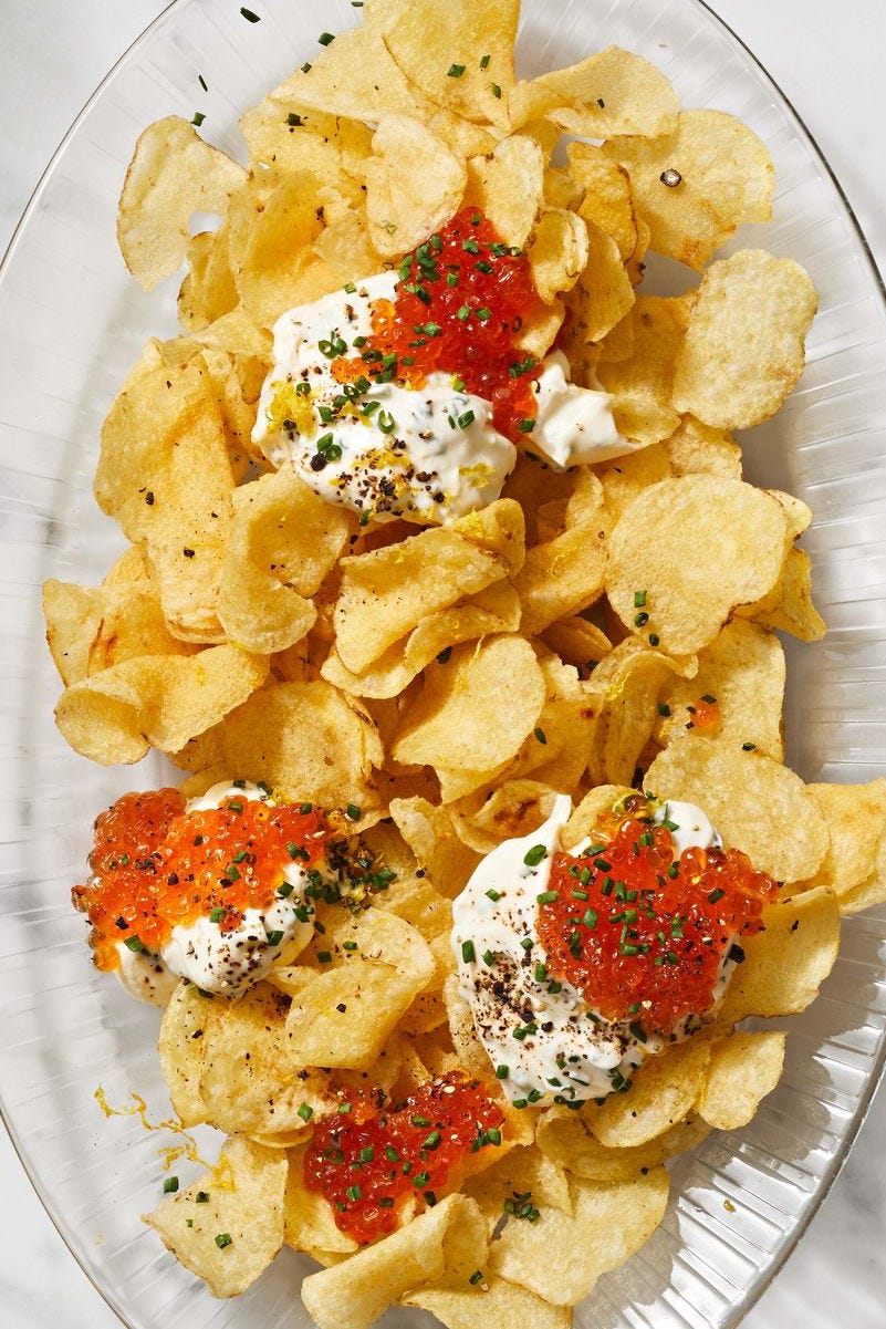 finger foods chips and roe