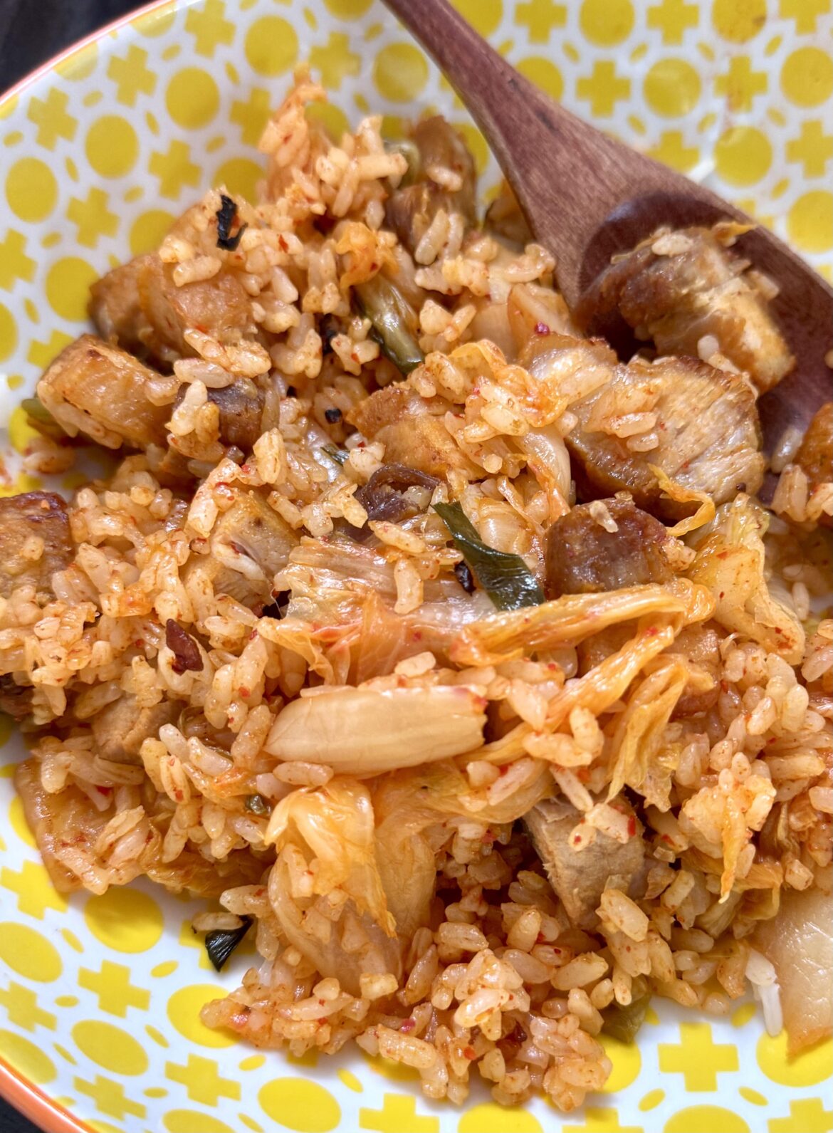 Kimchi & pork belly rice bowl