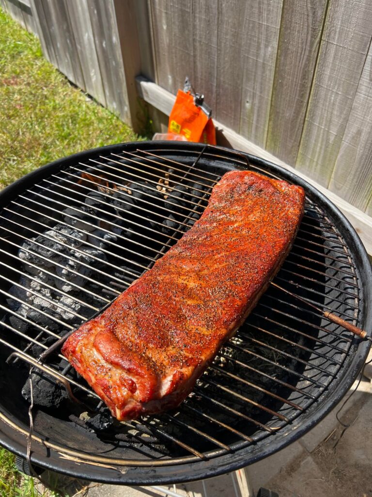 Ribs on the kettle