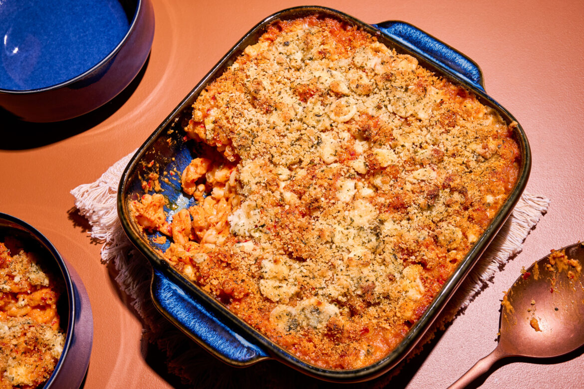 ’Nduja adds meaty, funky spice to this decadent mac and cheese adapted from Gurdeep Loyal's "Flavour Heroes"