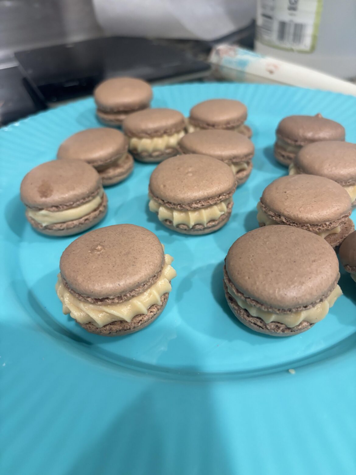 Made my first ever macarons! Did a chocolate shell with a peanut butter buttercream. They are absolutely delicious and I am so proud of how they came out. I was terrified at first.