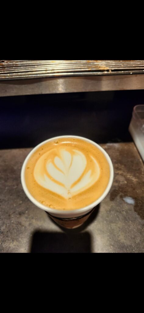 Best I could do with dated Starbucks equipment